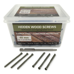 Саморезы Hidden Wood Screws C4 48 мм, 350шт.