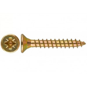 Шуруп 4.5x30 потай, желтый цинк (1кг)