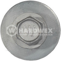 Саморез кровельный по металлу HARDWEX 5.5×38 мм Ruspert Silver Grey с усиленным сверлоконечным наконечником до 16 мм, шестигранник d 8 мм