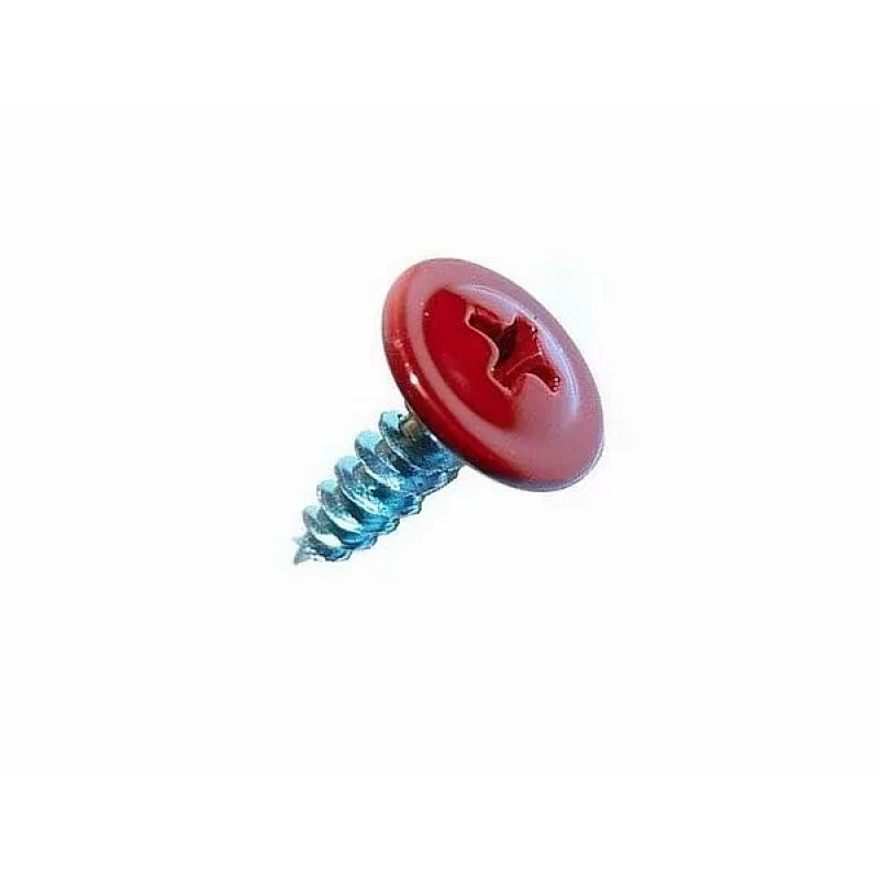 Саморез 4,2x25 полусфера-прессшайба, острый RAL3003 вишня (1000шт)