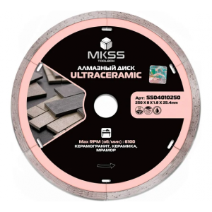 Диск алм. 250*1,8*8*25,4мм по керамограниту UltraCeramic MKSS