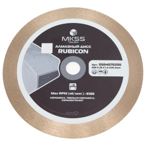 Диск алм. 250*1,4*25*25,4мм по керамограниту Rubicon Infinity MKSS