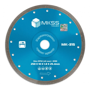 Диск алм. 250*1,8*10*25,4мм по керамограниту X-type MKSS
